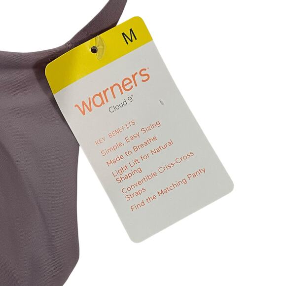 Warners Womens Bra Size M Purple Cloud 9 Convertable Wireless Lift Bra RN1041A - Picture 12 of 13